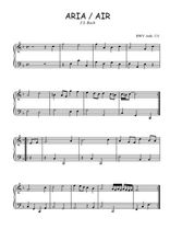 Téléchargez l'arrangement pour piano de la partition de Air BWV Anh. 131 en PDF